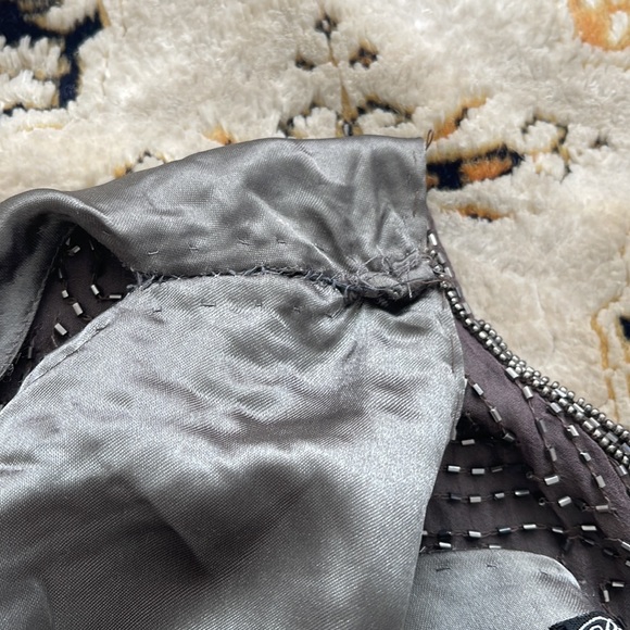 Hand Beaded 100% Silk Dress. - Picture 11 of 13